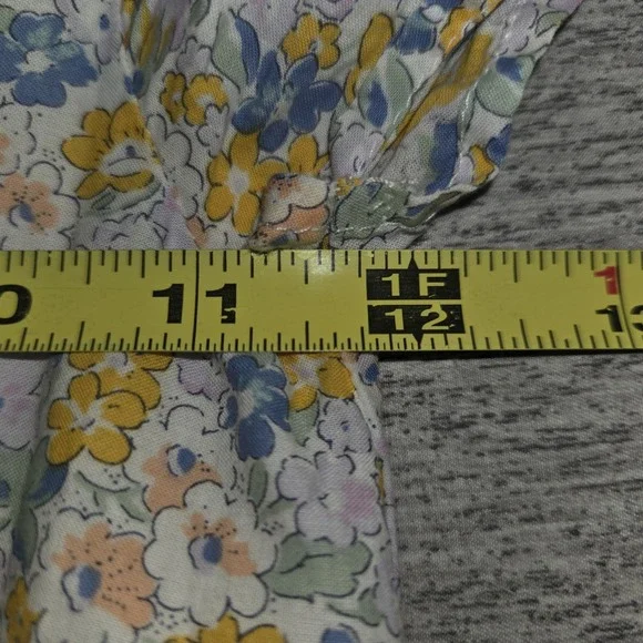 OshKosh B'Gosh Cotton Floral Dress Toddler Girls Size 4T Yellow Blue Sundress - Picture 5 of 8